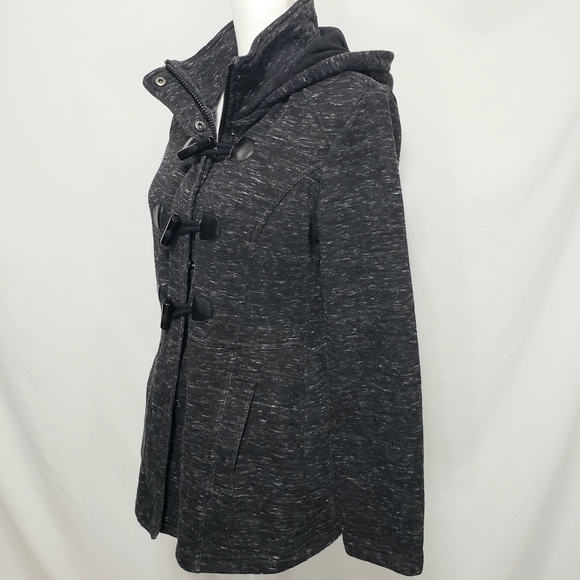 Sebby Gray Zip/Toggle Hooded Jacket Sz S/P - Picture 4 of 8
